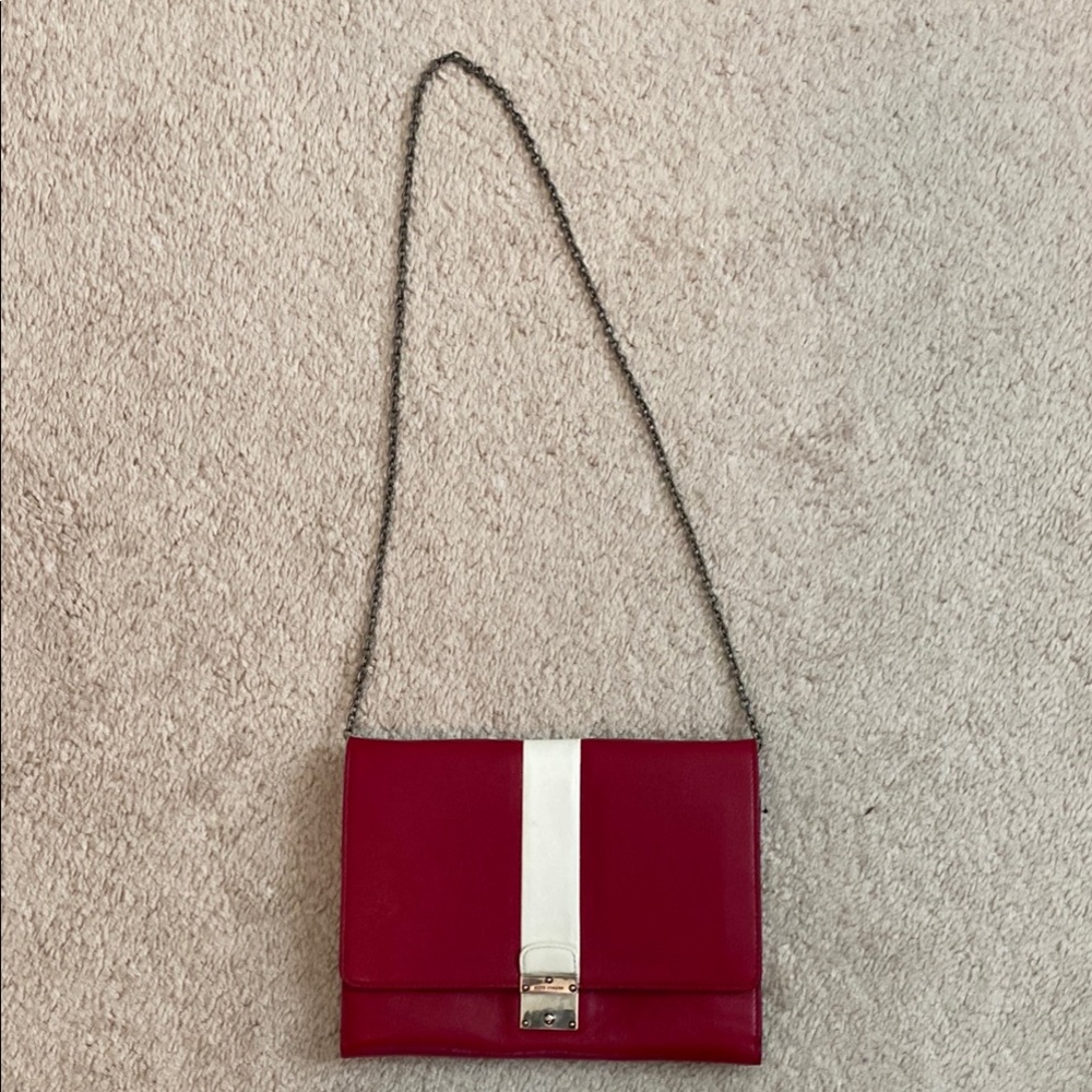 Marc Jacobs VTG Women's Ottime Pochette Red Shoulder Crossbody Bag‎ Purse